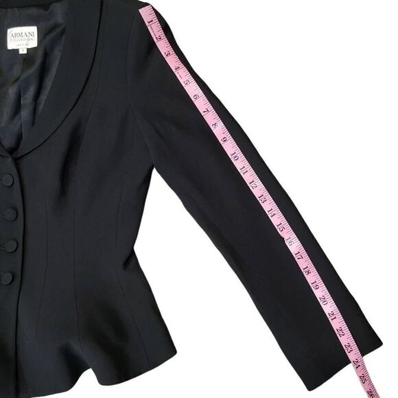 Armani collection black blazer with‎ detailed waist in sz 6 - Picture 5 of 8